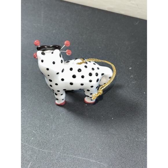 2003 Lacombe Polka Dot Cool Cat Ornament In Heels Ceramic #87000 - Picture 3 of 5